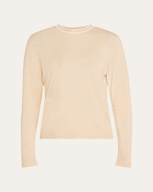 Striped Crewneck Cashmere Sweater